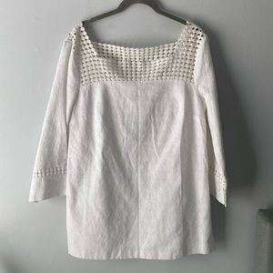 Classic Lilly Pulitzer Bees Knees White Tunic NWT 10